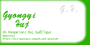 gyongyi huj business card